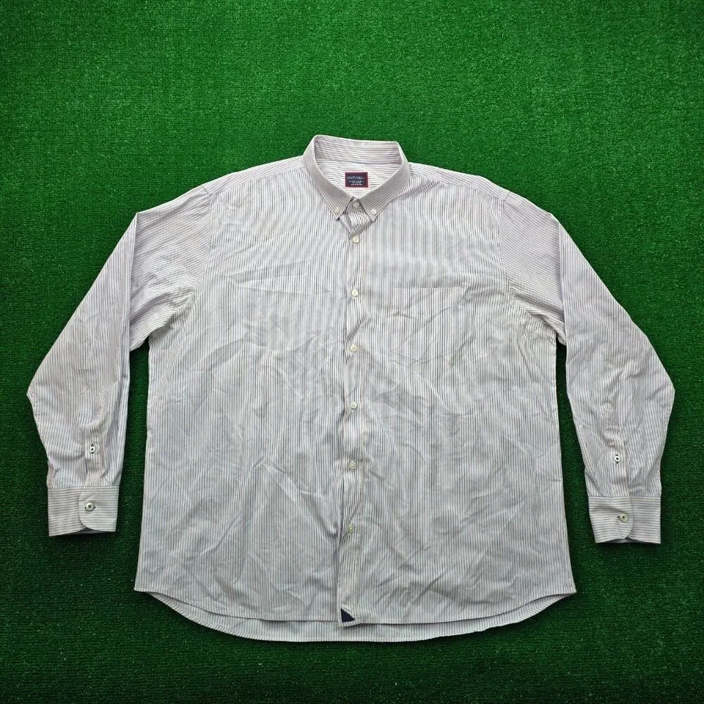 Untuckit Shirt Mens 3XL Striped Button‎ Down Long Sleeve Preppy Work Casual